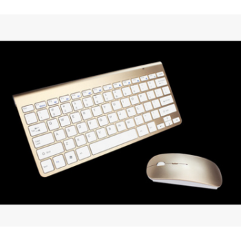2.4G Wireless Keyboard And Mouse Protable Mini Keyboard Mouse Combo Set For Notebook Laptop Mac Desktop PC Computer Smart TV PS4 - Gold
