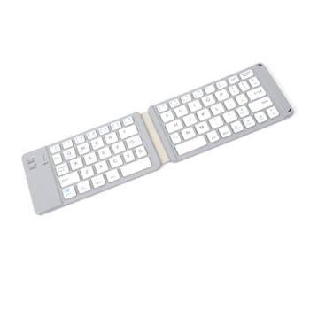Computer Laptop Mini Folding Keyboard Portable Wireless - White