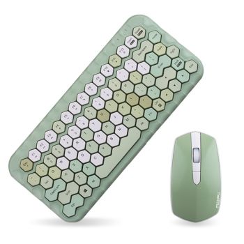 Girl Heart Wireless Keyboard And Mouse Set Mini Keyboard - Green