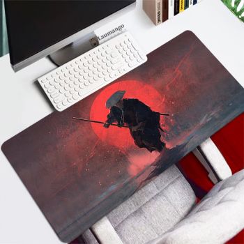 All Black Extended Keyboard Office Game Pad - A-300x900x2mm