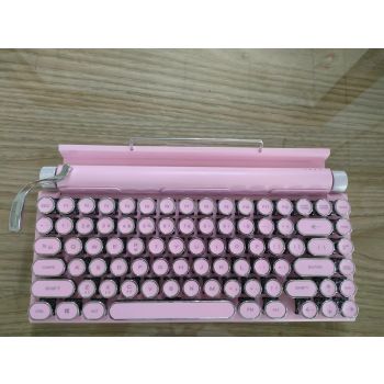 83Keys Wireless Bluetooth Dual Mode Green Axis Mechanical Keyboard - Pink-USB
