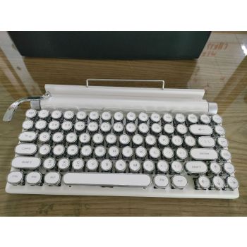 83Keys Wireless Bluetooth Dual Mode Green Axis Mechanical Keyboard - White-USB
