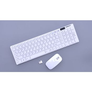 Thin Wireless Keyboard And Mouse Suit Usb Computer Notebook - White