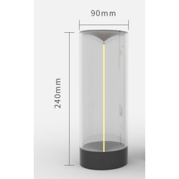 New LED Camping Light Type-c Rechargeable Portable Night Light With High Transparency And Anti Drop Creative Atmosphere Light - Deep Space Grey-USB