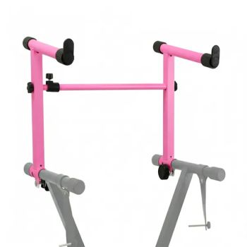 5 Core Keyboard Stand Adapter 2 Tier Adjustable Second Extension Add On For Digital Piano Stands - Pink