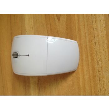 Wireless Optical Mouse Folding Mouse Creative Folding Switch Featured Curved Mouse - White