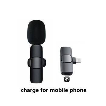 Wireless Lavalier Microphone Portable Audio Video Recording Mini Mic For I Phone Android Long Battery Life Live Broadcast Gaming - For IOS