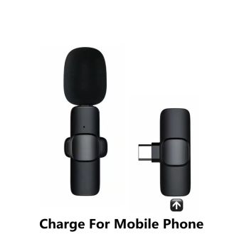 Wireless Lavalier Microphone Portable Audio Video Recording Mini Mic For I Phone Android Long Battery Life Live Broadcast Gaming - For Type C