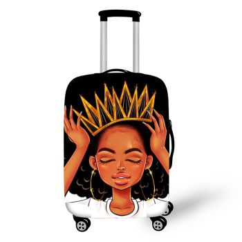 Nopersonality African Art Girl Travel Accessories Luggage Cover Suitcase Protection Baggage Dust Cover Stretch Fabrics 18-30inch - J-L