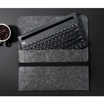 Wireless Bluetooth Mouse And Mouse Set - Black-Keyboard plus storage bag