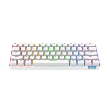Wireless Dual-mode Bluetooth Mechanical Keyboard Tablet Phone - Green axis white mixed color