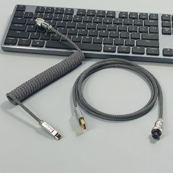 Navigation Plug Line Data Line Mechanical Keyboard Line Helix Data Line RGB Line - Black