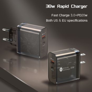 38W Transparent Case Charging Adapter