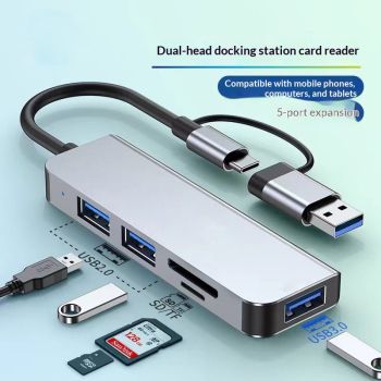 8-in-1 Dual-Head Multi-Function Docking Station Laptop Extender - Five In One