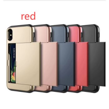 Mobile phone card case - Red-IPhone X