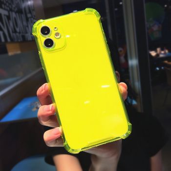 Compatible with Apple, IPhone12Pro Mobile Phone Case Transparent Anti-Drop - Yellow-IPhone13