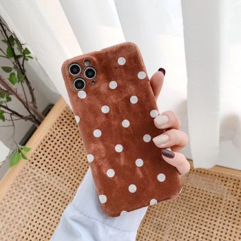 Fluffy wave dot phone case - Red-IPhone11pro