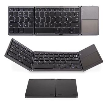 LEING FST Virtual Laser Keyboard Bluetooth Wireless Projector Phone Keyboard For Computer Pad Laptop With Mouse Function - Three fold keyboard