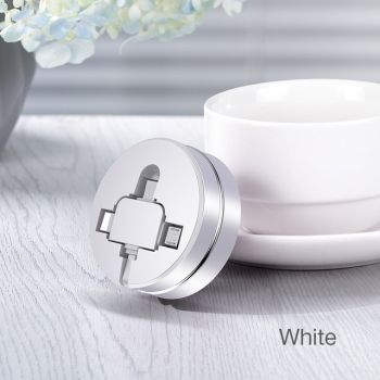 3 in 1 USB Cable Micro USB Type C - White