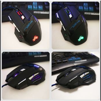 7-button Colorful Glowing USB Gaming Mouse
