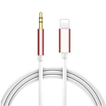 Cell Phone 3.5mm Mobile Phone Car Audio Cable - Pink-1m