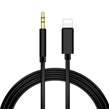 Cell Phone 3.5mm Mobile Phone Car Audio Cable - Black-1m