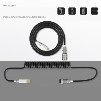 Type-C Detachable Mechanical Keyboard Navigation Cable - Black