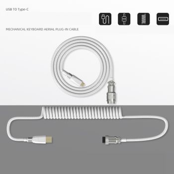 Type-C Detachable Mechanical Keyboard Navigation Cable - White