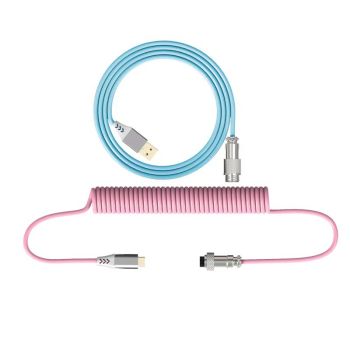 Type-C Detachable Mechanical Keyboard Navigation Cable - Pink blue