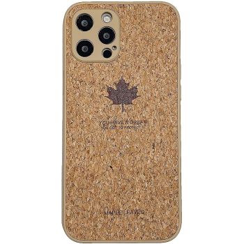 Wood Grain Phone Case Silicone Straight Edge Fine Hole - WoodenMaple Leaf-IPhone13promax