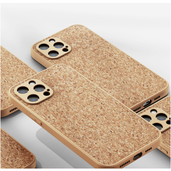 Wood Grain Phone Case Silicone Straight Edge Fine Hole