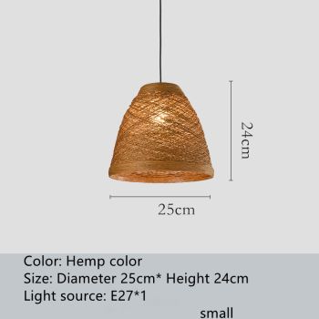 Ldyllic Creative Personality Coffee Shop Rattan Woven Rattan Ball Lamp Hot Pot Shop Farm Bar Restaurant Rattan Hanging Lamps - B