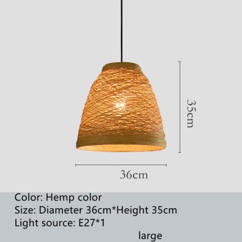 Ldyllic Creative Personality Coffee Shop Rattan Woven Rattan Ball Lamp Hot Pot Shop Farm Bar Restaurant Rattan Hanging Lamps - F