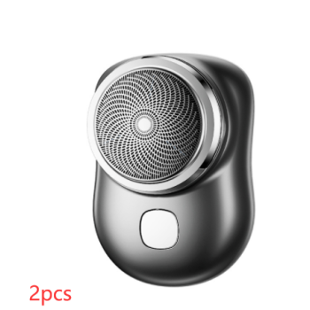 Mini Portable Face Cordless Shavers Rechargeable USB Electric Shaver Wet & Dry Painless Small Size Machine Shaving For Men - 2pcs Black-USB