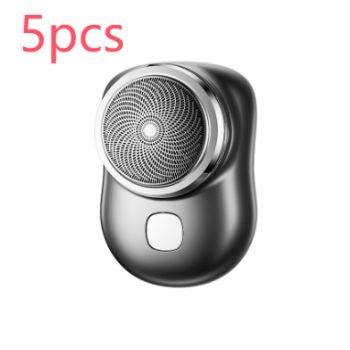 Mini Portable Face Cordless Shavers Rechargeable USB Electric Shaver Wet & Dry Painless Small Size Machine Shaving For Men - 5pcs Black-USB