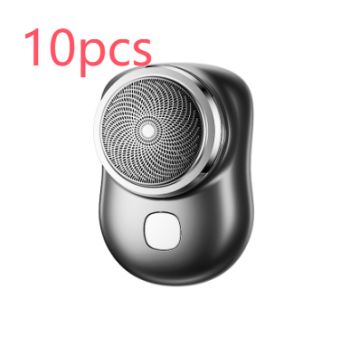Mini Portable Face Cordless Shavers Rechargeable USB Electric Shaver Wet & Dry Painless Small Size Machine Shaving For Men - 10pcs Black-USB