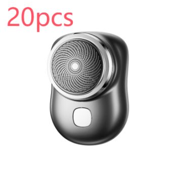 Mini Portable Face Cordless Shavers Rechargeable USB Electric Shaver Wet & Dry Painless Small Size Machine Shaving For Men - 20pcs Black-USB