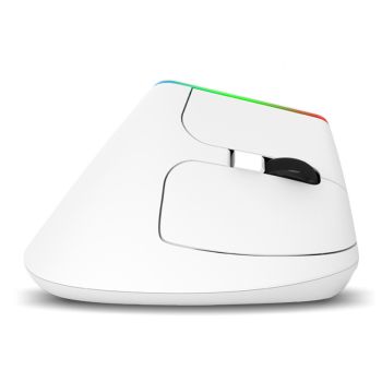 Vertical Vertical Mouse Wireless Desktop Laptop Office Ergonomic Usb Mouse - Rechargeable  white