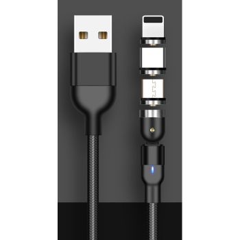 Rotating magnetic data cable - Black-0.5m