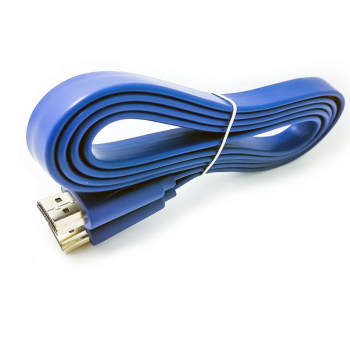 HDMI cable flat wire 1.4 version 1.5 meters - Blue