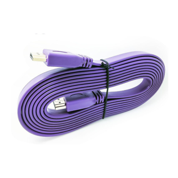 HDMI cable flat wire 1.4 version 1.5 meters - Purple