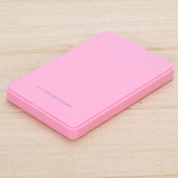 2.5 Inch USB3.0 SATA Mobile Hard Drive Enclosure Without Screws, Support 2TB USB3.0 Hard Drive Enclosure - Pink