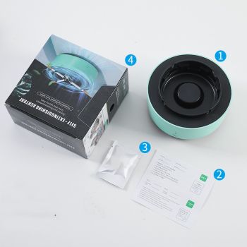 Smoke Removal Air Purification Ashtray Anion Purification Practical Automatic Purifier Ashtray Portable Gadgets For Car Ashtray - Starry Sky Green