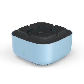 Smoke Removal Air Purification Ashtray Anion Purification Practical Automatic Purifier Ashtray Portable Gadgets For Car Ashtray - Square Blue