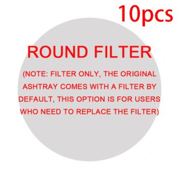 Smoke Removal Air Purification Ashtray Anion Purification Practical Automatic Purifier Ashtray Portable Gadgets For Car Ashtray - Round filter 10pcs