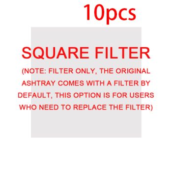Smoke Removal Air Purification Ashtray Anion Purification Practical Automatic Purifier Ashtray Portable Gadgets For Car Ashtray - Square filter 10pcs