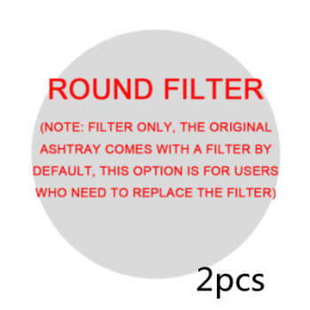 Smoke Removal Air Purification Ashtray Anion Purification Practical Automatic Purifier Ashtray Portable Gadgets For Car Ashtray - Round filter2pcs