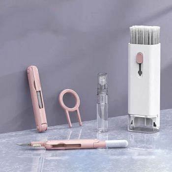 Multifunctional Portable 7-in-1 Headset Keyboard Cleaning Pen - 7 In 1 Pink