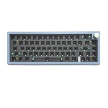 Three-model Customized DIY With Knob Support Hot Plug RGB Backlit Mechanical Keyboard Kit - Blue