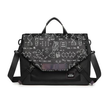 Laptop Bag Portable Messenger Bag Gaming Notebook Large Capacity Shoulder Bag - All Black Equation-Large Size